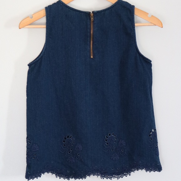 Madewell Iris lace denim top size XS - Picture 2 of 5